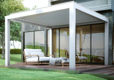 LOUVER ROOF PERGOLA BY THE AWNING COMPANY